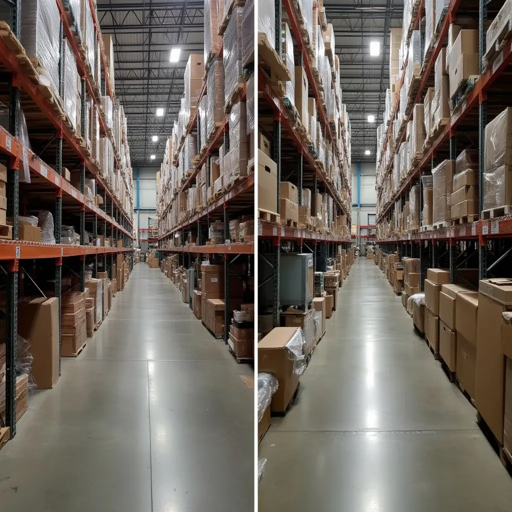Foto real 'antes y después' de optimización de espacio